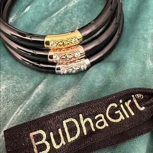 Budha Girl Three Kings AWB Bangles, Black, size M NWT